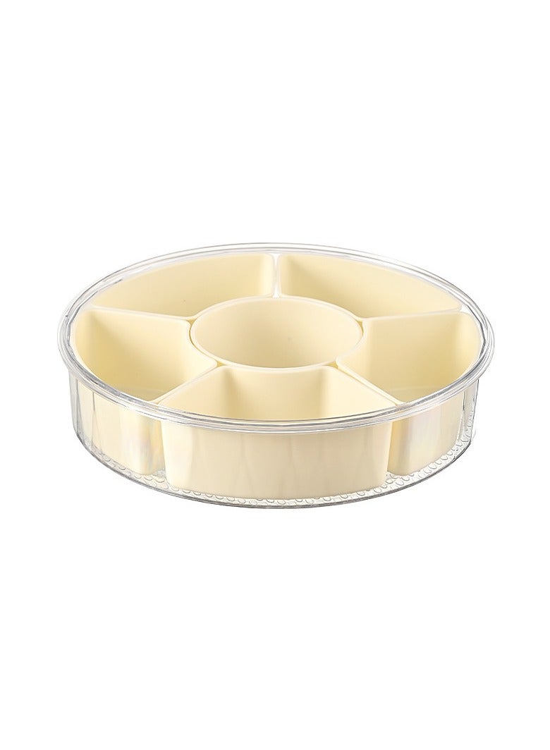 general Hot Pot Platter 6 Grids - Divided Veggie Meat Side Dish Plate Non-Slip Stable Easy to Clean Kitchen Serving Tray 360° Rotating - Image 5